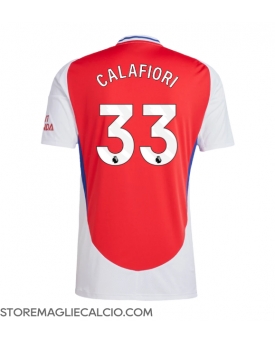 Arsenal Riccardo Calafiori #33 Maglia Gara Casa Repliche 2024-25 Maniche Corte